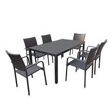 Bunnings Marquee 7 Piece Iluka Outdoor Setting Length 274cm Width 214cm Height 90cm Price Outdoor Furniture Sets New Home Wishes Outdoor Settings