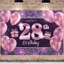We did not find results for: Buy Pakboom Happy 28th Birthday Banner Backdrop 28 Birthday Party Decorations Supplies For Women Pink Purple Gold 4 X 6ft Online In Turkey B085qll1ws