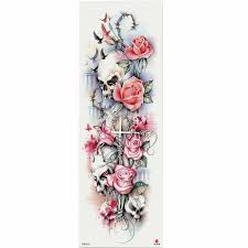 Check spelling or type a new query. 1 Piece Temporary Tattoo Sticker Cross Skull Roses Pattern Full Flower Tattoo With Arm Body Art Big Large Fake Tattoo Temporary Tattoos Aliexpress