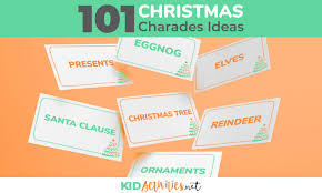 Use them when practising asking questions with beginners. 101 Christmas Charades Ideas For Kids Kid Activities