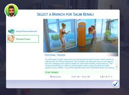 Mod The Sims Fitness Instructor Career By Pinkysimsie Sims 4 Jobs Sims 4 Sims 4 Traits