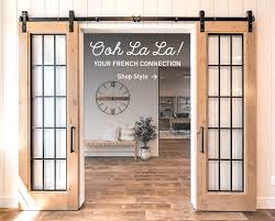 A simplistic and elegant barn door is perfect for the bedroom! Rustica Hardware Featuring Our Sliding Metal French Barn Doors Elegant Romantic Timeless Milled