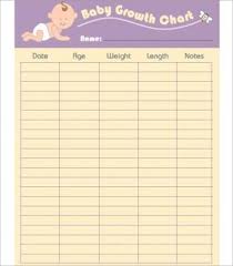 21 baby growth chart templates free word pdf excel formats