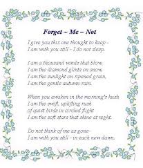 Forget me not quotes and sayings for funerals. Bereavement Gifts Remembrance Poems Funeral Poems Grief Poems