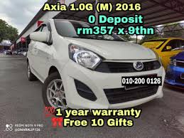 Penjamin kereta mestilah dari kalangan ibu atau bapa atau pasangan (suami/isteri) yang bekerja dan gaji penjamin hendaklah melebihi rm2,000. Perodua Axia 1 0g M 2016 Full Loan 0 Deposit Tanpa Lesen Tanpa Penjamin Cars Cars For Sale On Carousell
