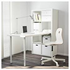 Biurko Z Regalem Kallax Biale Noga Regulowana 77x147x159 Ikea Kallax Ikea Ikea Kallax Desk Kallax Desk