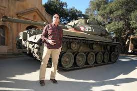 In the first terminator movie, arnold schwarzenegger was a robot who was programmed by people in the future to kill sarah connor above all costs. Arnold Schwarzenegger Drives The Same Tank He Trained On In The Army We Are The Mighty