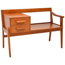 Load up on the vintage charm with this solid wood accent bench. 1960 S Teak Vintage Telephone Bench Side Table At 1stdibs
