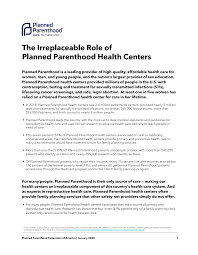 Https Www Plannedparenthood Org Uploads Filer Public D2 A3 D2a3053e 237d 4e28 A1ac 7c4f43b6e238 191230 Irreplaceable Role Factsheet P01 Pdf