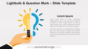 Question slides are a type of presentation slide that is carefully crafted to encourage your audience to ask questions. Lightbulb Question Mark For Powerpoint And Google Slides