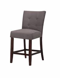 Acme 16831 Set Of 2 Baldwin Walnut Finish Wood Gray Fabric Counter Height Chairs Counter Height Chairs Counter Height Stools Dining Chair Upholstery