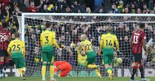 Lloyd kelly (bournemouth) left footed shot from outside the box to the bottom right corner. Norwich 1 0 Bournemouth Report Ratings Reaction As Teemu Pukki Penalty Settles Six Pointer 90min
