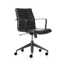 Home Office Chairs Swivel Casters Leather More Crate And Barrel In 2020 Black Office Chair Office Chair Black Leather Office Chair