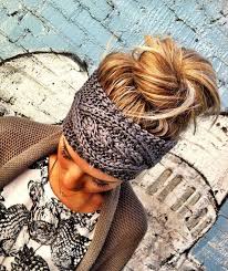 Cable Knitted Headband Ear Warmer Gray Fall Hair By Threebirdnest 38 00 Chunky Gray Three Bird Nest He Banda Para La Cabeza Tejida Diadema De Ganchillo Felpa