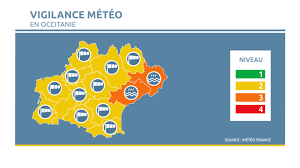Un important épisode pluvieux est prévu ce vendredi 2 octobre. Alerte Meteo Le Gard Et L Herault Places En Vigilance Orange Pluie Inondation Et Orage