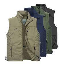 Summer Mesh Thin Multi Pocket Vest For Male Big Size Male Casual 6 Colors Sleeveless Jacket With Many Pockets Reporter Waistcoat Multi Pocket Vest Pocket Vest Sleeveless Jacket