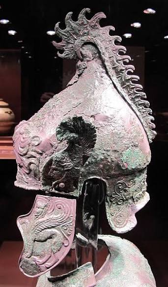 Ancient Phrygian helmet and Apulian cuirass from Southern Italy