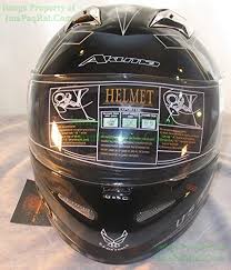 Xxl Akuma Stealth Motorcycle Helmet With Built In Led Lights Usaf Logo