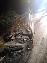 Une voiture retrouvée sur le toit - Tarn et Garonne - Le Petit Journal