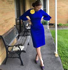 Royal Blue Modest Bell Sleeve Dress S 2x Blue Dress Outfits Royal Blue Outfits Blue Work Dress