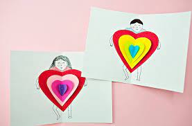 The centre of the heart should be on the closed side. Diy Paper Heart Card