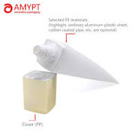 Square Cosmetic Hand Cream Tube Packaging with Cubic Screw Cap