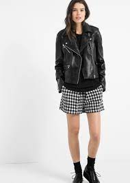 Leather Biker Jacket Women Mango Usa Black Leather Biker Jacket Biker Jacket Leather Jacket