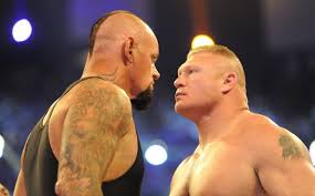 Image result for brock smiles at undertaker