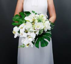 Check spelling or type a new query. Tropical Wedding Bouquet With White Orchids And Greenery Silk Bridal Bouquet Artificial Flowers Large Monstera Leaves Tropical Wedding Bouquets White Bridal Bouquet Tropical Bridal Bouquet