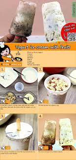 Yogurt Ice Cream With Fruits Recipe With Video Simple Recipe Recipe Tasty Yogurt Recipes Food