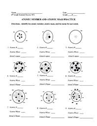 Chemistry worksheet, atomic number and mass number. Atomic Number And Mass Number Worksheets Teaching Resources Tpt