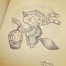 Daniel radcliffe, rupert grint, emma watson and others. Harry Potter Et Hedwige Dessins Hipster Dessin Adorable Dessin Dysney
