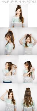 Hairstyles for long hair are really popular right now. Half Up Bun Hairstyle Tutorial M Loves M