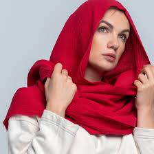 Organic Cotton Hood Unisex, Brick Red Mauve Cowl Scarf, Cowl Shrug Men,  Festival Gypsy Rave, Convertible Scarf, Hooded Scarf, Dune Cosplay