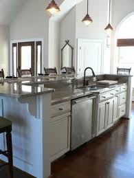 Raised Bar Kitchen Island Would Be Great With Cabinets On Barstool Side As Well For Extra St Kitchen Island With Sink Kitchen Island Bar Raised Kitchen Island