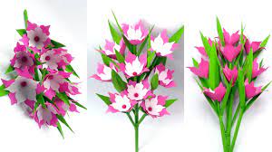 But wait, if you want to learn making paper flowers, just click the link, you will find more than 40 free templates and step by step tutorials of how to make a piece of paper to. Colors Paper Easy Making Paper Flower Stick Diy Paper Stick Flowers Easy Paper Fl