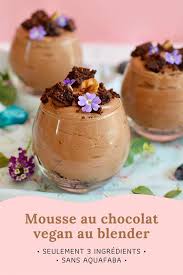 Mousse Au Chocolat Vegan Au Blender Sans Aquafaba En 2020 Chocolat Vegan Aquafaba Mousse Au Chocolat