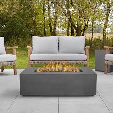 Learn how to get the most out of your outdoor fire pit by turning it into an outdoor coffee table during those warm summer months! 41 75 Aegean Weathered Slate Small Rectangle Propane Gas Outdoor Fire Table
