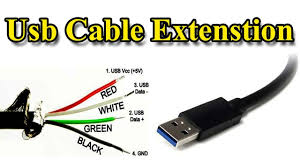 usb cable extension different wire color