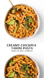 15 Minute Creamy Vegan Chickpea Pasta Sarahs Vegan Guide Vegetarian Pasta Recipes Quick Vegan Meals Vegan Pasta Dish