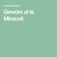 Gewurz Al La Miracoli Rezept Gewurze Thermomixrezepte Thermomix Rezepte