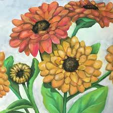 Transform dollar store flowers into tissue paper flowers to make them look chic. Fake Flowers Outside Painting By Laura Dozor