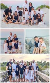 Family Beach Photos At Lighthouse Point Park Ponce Inlet Photographer Navy Blue Family Beach Pictures Outfits Beach Family Photos Beach Photography Family