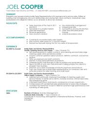 best inside sales resume example from