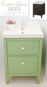 green ikea custom bathroom vanity the