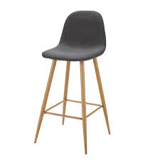 Chaise De Bar En Tissu Gris Anthracite Maisons Du Monde Chaise Bar Mobilier De Salon Chaise De Comptoir