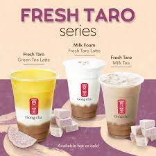 Gong Cha Fresh Taro What More Could You Ask For Our Fresh Taro Series Comes In 3 Flavors Fresh Taro Green Tea Latte Milk Foam Fresh Taro Latte And Fresh Taro