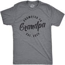 Download Amazon Com Mens Promoted To Grandpa Est 2020 T Shirt Best Funny Novelty Gift Fathers Day Clothing