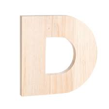 Darice 8 In H Wooden Letter D In Unfinished Wood 30051954 The Home Depot