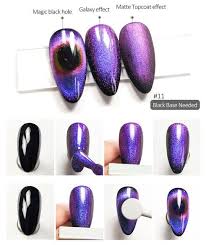 Black And Pink Cat Eye Nails Christmas Gift 9d Cat Eye Nail Gel Polish Cat Eye Nails Cat Eye Gel Polish Gel Nails
